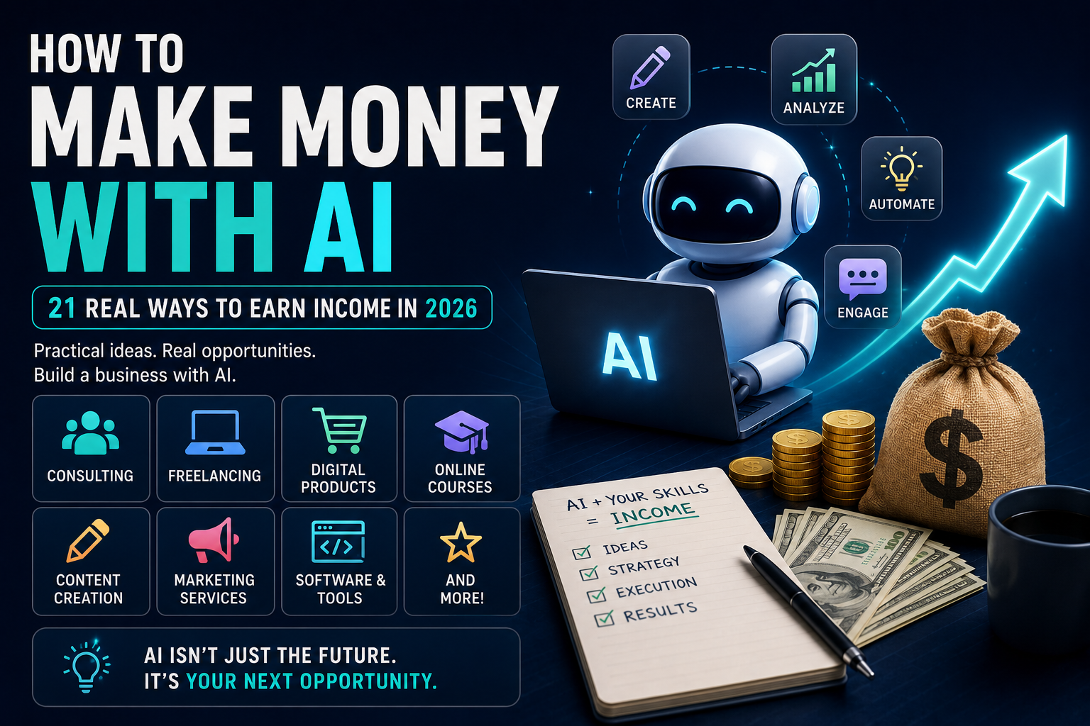 How to Make Money with AI – 21 Real Business Ideas